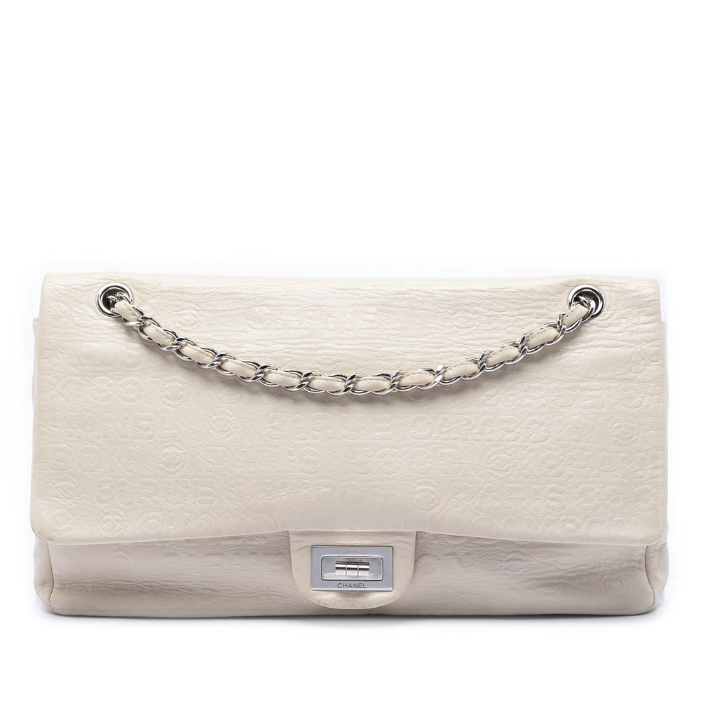 Pre-Loved Chanel Maxi Embossed Calfskin 31 Rue Cambon Reissue 2.55 Double Flap